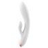 Satisfyer Double Flex - έξυπνος δονητής με βραχίονα κλειτορίδας (λευκός)