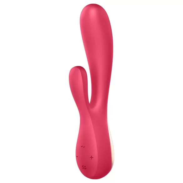 Satisfyer Mono Flex - δονητής rabbit αδιάβροχος με εφαρμογή - κόκκινο
