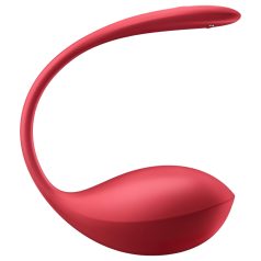   Satisfyer Shiny Petal - δονούμενο αυγό με τηλεχειριστήριο - κόκκινο