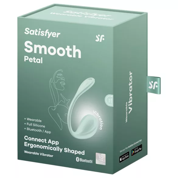 Satisfyer Smooth Petal - Δονητικό αυγό με έλεγχο μέσω εφαρμογής (πράσινο)
