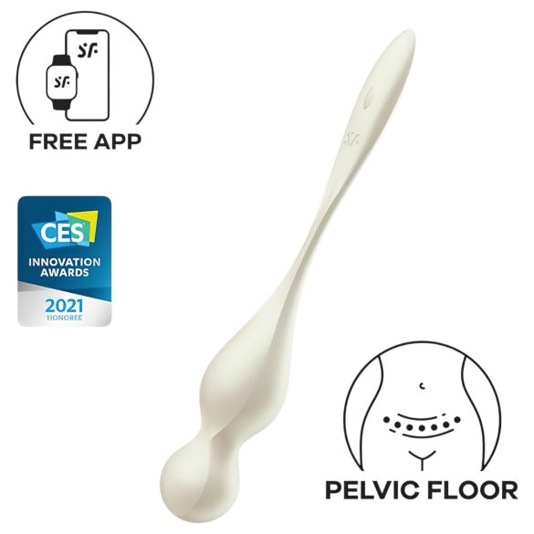 Satisfyer Love Birds 1 - έξυπνη δονητική σφαίρα ηδονής (λευκό)