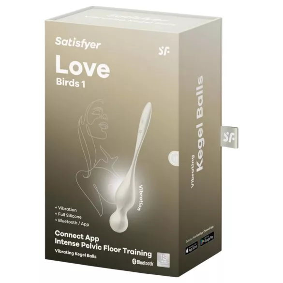 Satisfyer Love Birds 1 - Δονητική μπάλα γκέισα με έλεγχο μέσω εφαρμογής (λευκό)