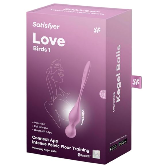 Satisfyer Love Birds 1 - έξυπνη, δονητική μπάλα γκέισας (ροζ)
