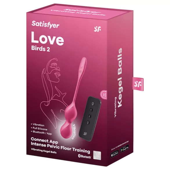 Satisfyer Love Birds 2 - Δονητική μπάλα γκέισα με έλεγχο μέσω εφαρμογής (ροζ)