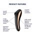 Satisfyer Dual Kiss - επαναφορτιζόμενος δονητής κολπικός και κλειτοριδικός (μαύρος)