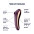 Satisfyer Dual Kiss - 2σε1, κολπικός και κλειτοριδικός δονητής (μωβ)