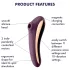 Satisfyer Dual Kiss - 2 σε 1, κολπικός και κλειτοριδικός δονητής (μοβ)