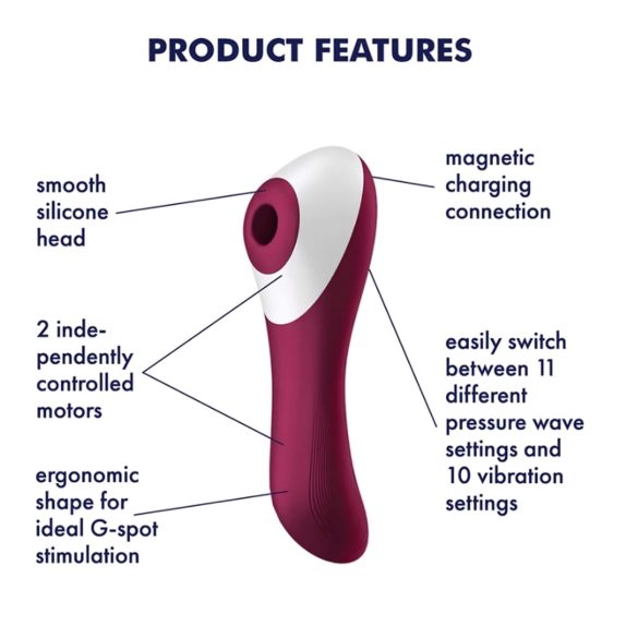 Satisfyer Dual Crush - δονητής κλειτορίδας και κολπικός - επαναφορτιζόμενος