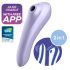 Satisfyer Διπλή Απόλαυση - έξυπνος δονητής 2σε1 με κυματισμό αέρα (μωβ)