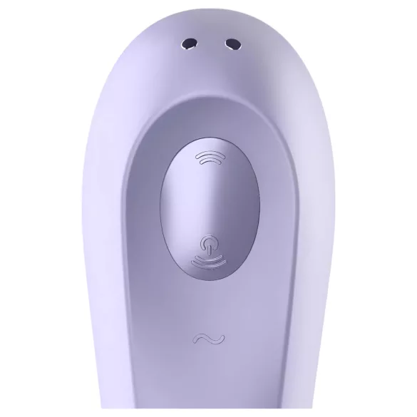 Satisfyer Dual Pleasure - δονητής 2 σε 1 με παλμούς αέρα - μωβ - bluetooth