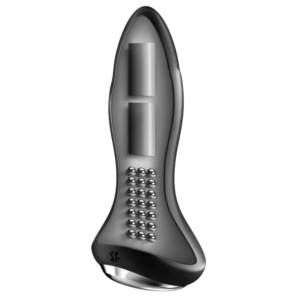 Satisfyer Rotator Plug 1 - δονητής πρωκτού με χάντρες (μαύρος)