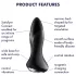 Satisfyer Rotator Plug 1 - δονητής πρωκτού με χάντρες (μαύρος)