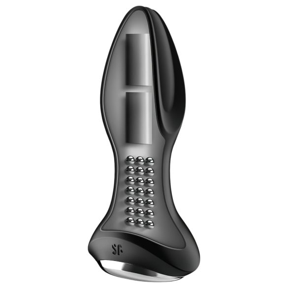 Satisfyer - δονούμενο πρωκτικό βύσμα με σφαιρίδια - μαύρο