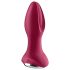 Satisfyer Rotator Plug 2 - Επαναφορτιζόμενος, κυάνιδος δονητής (κόκκινο)