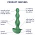 Satisfyer Lolli-Plug 2 - επαναφορτιζόμενος, αδιάβροχος πρωκτικός δονητής (πράσινο)
