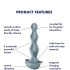 Satisfyer Lolli-Plug 2 - Αδιάβροχος πρωκτικός δονητής με μπαταρία (γκρι)