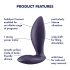 Satisfyer Power Plug - έξυπνος πρωκτικός δονητής (μοβ)