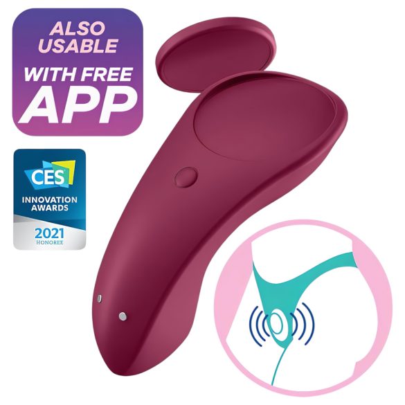 Satisfyer Sexy Secret - δονητής εσωρούχου με bluetooth - αδιάβροχος - κόκκινος