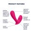 Satisfyer Top Secret - Έξυπνος Δονητής με 2 κινητήρες (ροζ)
