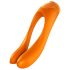 Satisfyer Candy Cane - επαναφορτιζόμενος, αδιάβροχος δονητής διπλής κεφαλής (πορτοκαλί)