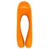 Satisfyer Candy Cane - επαναφορτιζόμενος, αδιάβροχος δονητής διπλής κεφαλής (πορτοκαλί)