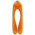 Satisfyer Candy Cane - επαναφορτιζόμενος, αδιάβροχος δονητής διπλής κεφαλής (πορτοκαλί)
