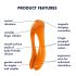 Satisfyer Candy Cane - επαναφορτιζόμενος, αδιάβροχος δονητής διπλής κεφαλής (πορτοκαλί)
