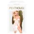 Penthouse - babydoll σετ - διάφανη δαντέλα με ρόδα - λευκό