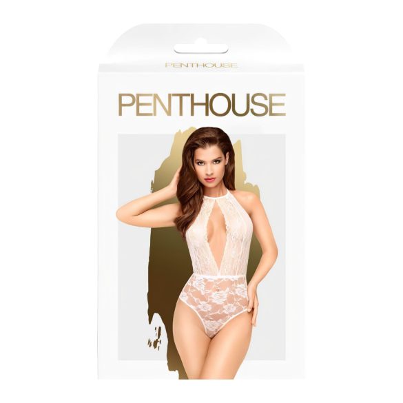 Penthouse - κορμάκι halter neck - λευκό - ελαστικό για γυναίκα