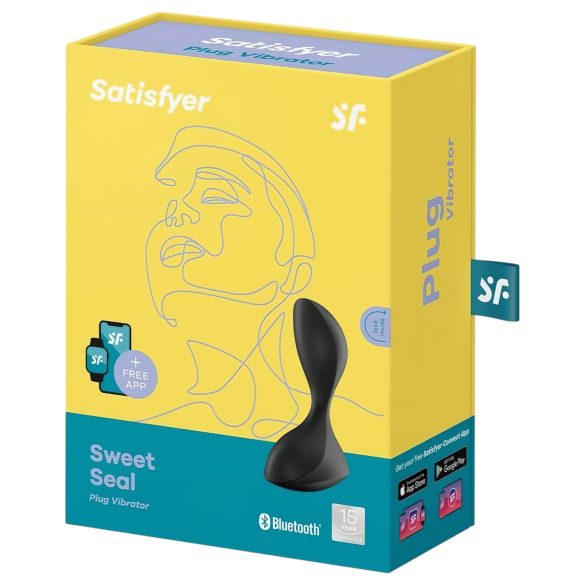 Satisfyer Sweet Seal - έξυπνος δονητής πρωκτού - μαύρο
