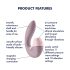 Satisfyer Supernova - Επαναφορτιζόμενο Δονητής 2σε1 με Αέριους Κύματα (ροζ)