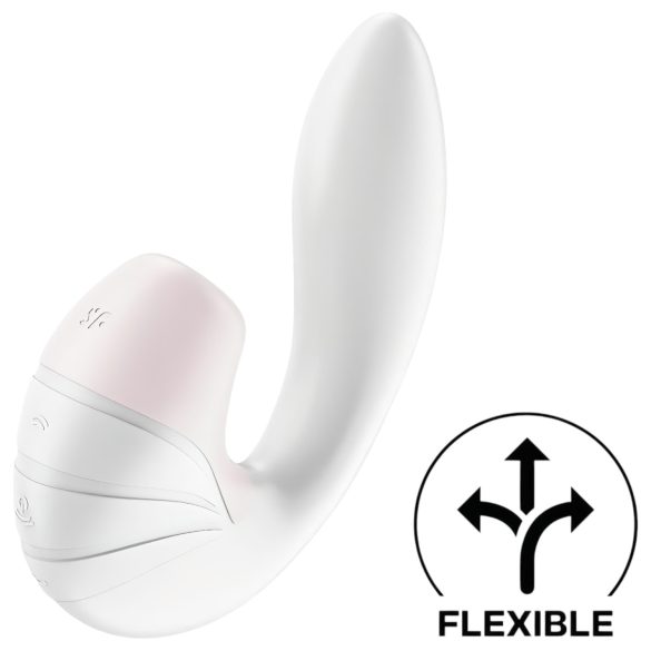 Satisfyer Supernova - δονητής 2 σε 1 με κύματα αέρα - επαναφορτιζόμενος λευκός
