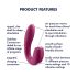 Satisfyer Sunray - Επαναφορτιζόμενος Δονητής 2 σε 1 με Αερόρευμα (Κόκκινο)