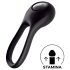 Satisfyer Majestic Duo - επαναφορτιζόμενο, αδιάβροχο δαχτυλίδι πέους (μαύρο)