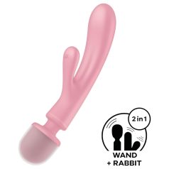   Satisfyer Triple Lover - δονητής σημείου G και μασάζ - ροζ