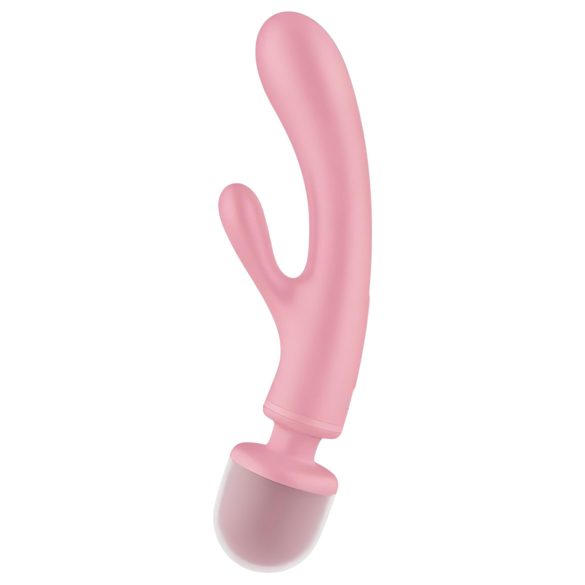 Satisfyer Triple Lover - δονητής σημείου G και μασάζ - ροζ