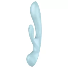   Satisfyer Triple Oh - δονητής με επαναφορτιζόμενη μπαταρία και βραχίονα κλειτορίδας (μπλε)