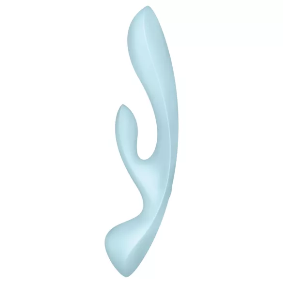 Satisfyer Triple Oh - δονητής με επαναφορτιζόμενη μπαταρία και βραχίονα κλειτορίδας (μπλε)