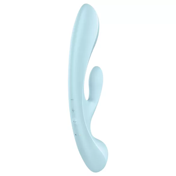 Satisfyer Triple Oh - δονητής με επαναφορτιζόμενη μπαταρία και βραχίονα κλειτορίδας (μπλε)