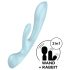 Satisfyer Triple Oh - επαναφορτιζόμενος δονητής με στέλεχος για κλειτορίδα (μπλε)