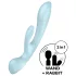 Satisfyer Triple Oh - δονητής με επαναφορτιζόμενη μπαταρία και βραχίονα κλειτορίδας (μπλε)