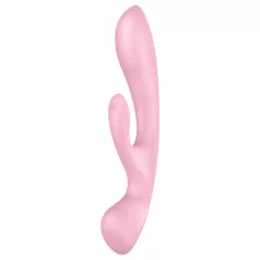   Satisfyer Triple Oh - δονητής rabbit επαναφορτιζόμενος - ροζ