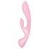 Satisfyer Triple Oh - επαναφορτιζόμενος διεγερτής με βραχίονα (ροζ)