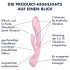 Satisfyer Triple Oh - επαναφορτιζόμενος διεγερτής με βραχίονα (ροζ)