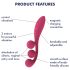 Satisfyer Tri Ball 1 - επαναφορτιζόμενος, πολυλειτουργικός δονητής (κόκκινος)