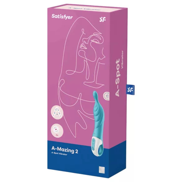 Satisfyer A-Mazing 2 - επαναφορτιζόμενος δονητής σημείου Α (τιρκουάζ)