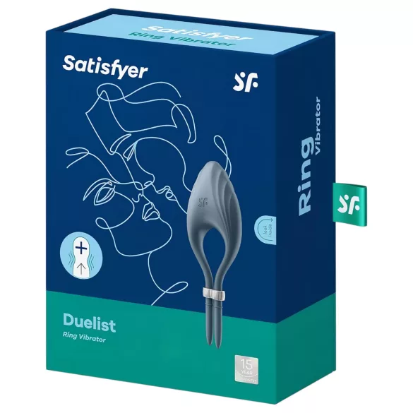 Satisfyer Duelist - δονητικό δαχτυλίδι πέους επαναφορτιζόμενο - γκρι