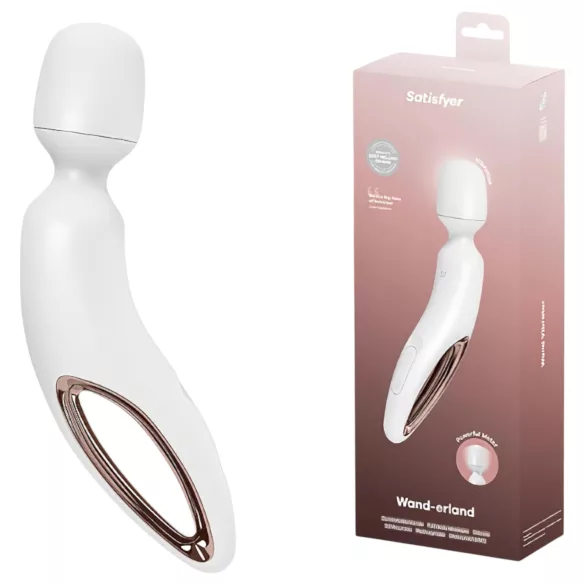 Satisfyer Wand-erland - ραβδί μασάζ δονητής - λευκό
