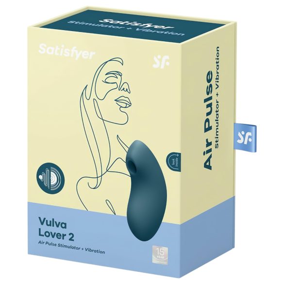 Satisfyer Vulva Lover 2 - επαναφορτιζόμενος δονούμενος κλειτοριδικός διεγέρτης (μπλε)