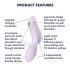 Satisfyer Curvy Trinity 2 - Δονητής 2σε1 με κύματα αέρα (μωβ)